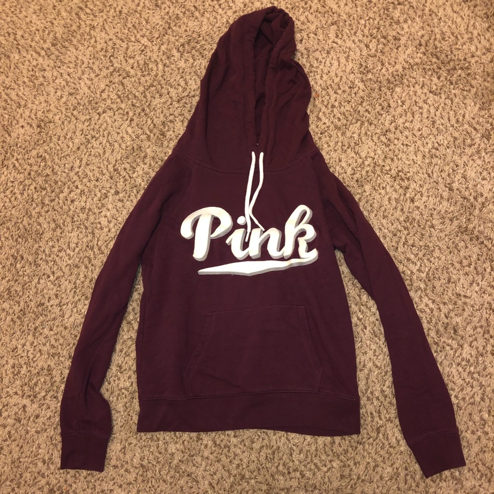Pink Maroon Hoodie Size Medium